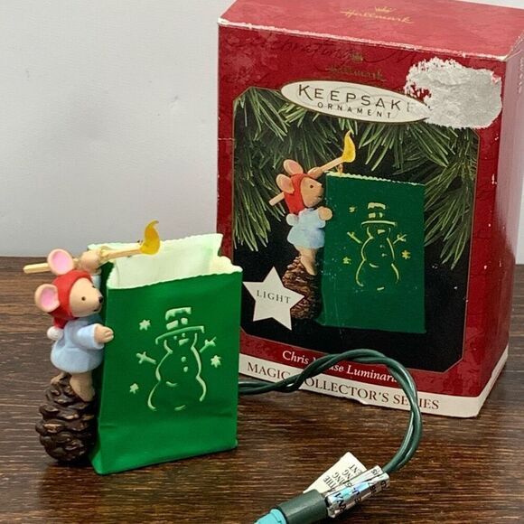 Hallmark keepsake ornament Chris mouse luminaria - Picture 1 of 5